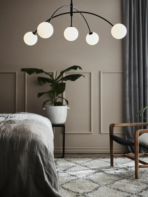 Grote hanglamp Heaven van opaalglas