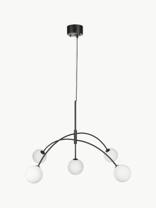 Grote hanglamp Heaven van opaalglas