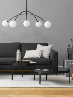 Grote hanglamp Heaven van opaalglas