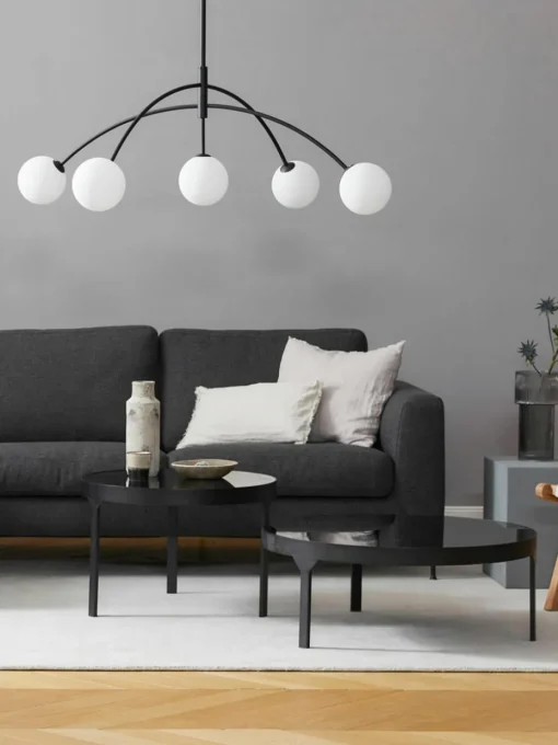 Grote hanglamp Heaven van opaalglas