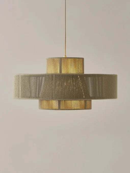 Grote hanglamp Lace uit linnendraden