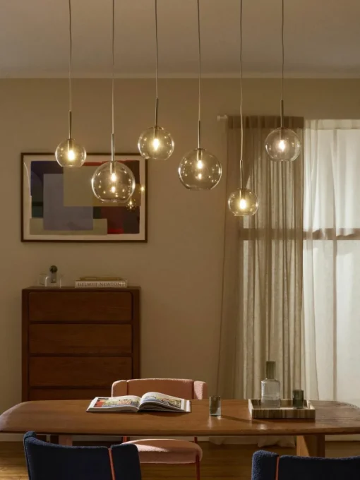 Grote hanglamp met glazen bollen Raquel