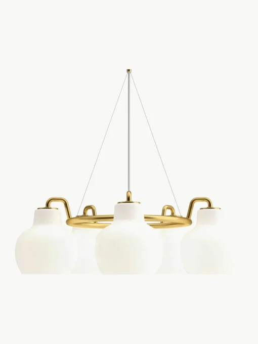 Grote hanglamp VL Ring Crown, mondgeblazen