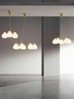 Grote hanglamp VL Ring Crown, mondgeblazen