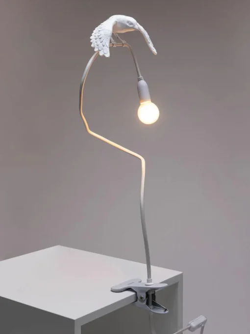 Grote klem tafellamp Sparrow, verstelbaar