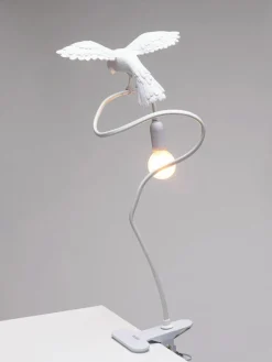 Grote klem tafellamp Sparrow, verstelbaar