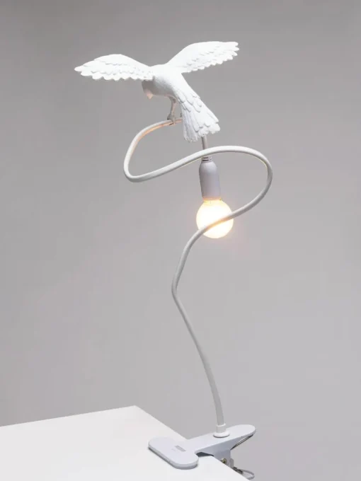 Grote klem tafellamp Sparrow, verstelbaar