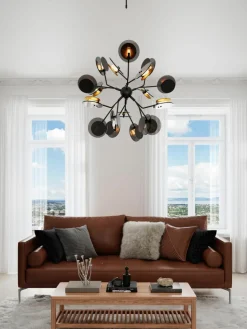 Grote LED hanglamp Turno met diffusorschijven