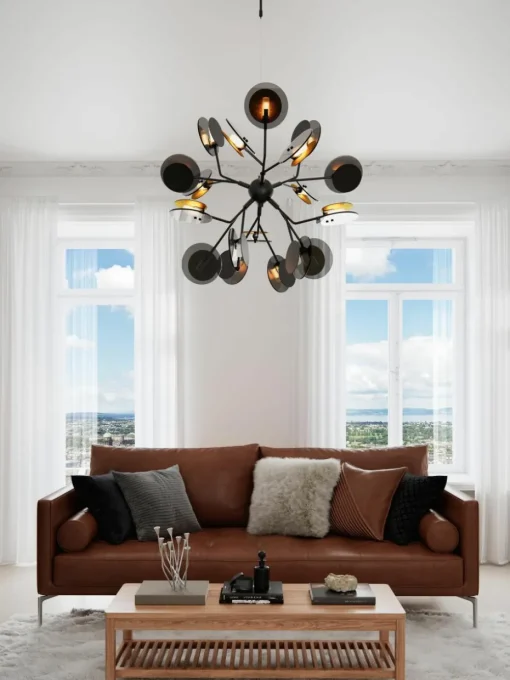 Grote LED hanglamp Turno met diffusorschijven