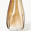 Grote mondgeblazen glazen vaas Luster, H 35 cm