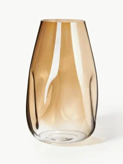 Grote mondgeblazen glazen vaas Luster, H 35 cm