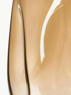 Grote mondgeblazen glazen vaas Luster, H 35 cm
