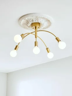 Grote plafondlamp Cygnus van metaal