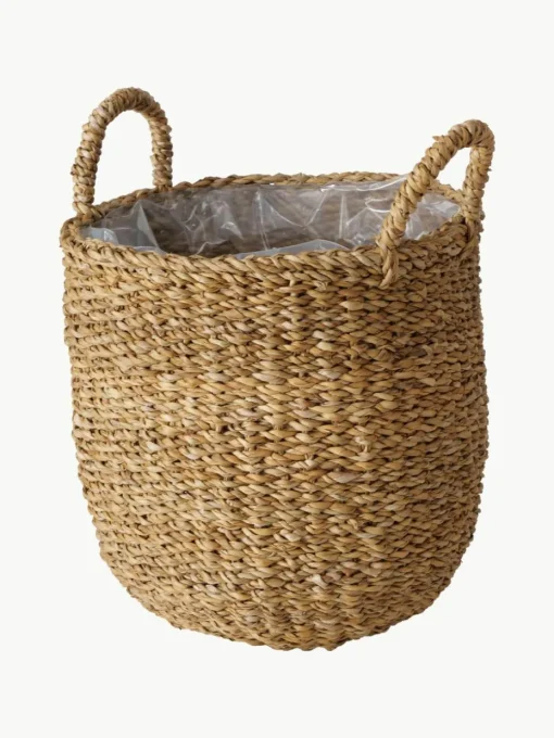 Grote plantenmandenset Sophy met binnenfolie, set van 3