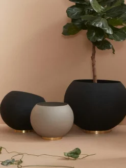 Grote plantenpot Globe van metaal
