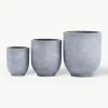 Grote plantenpotten Gard van beton, set van 3