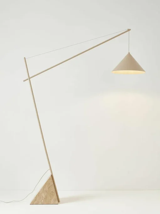 Grote Reyna leeslamp met travertin voet