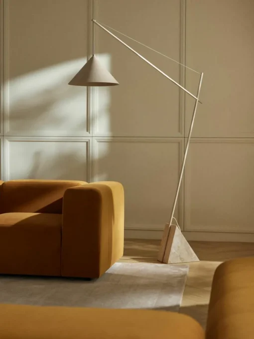 Grote Reyna leeslamp met travertin voet