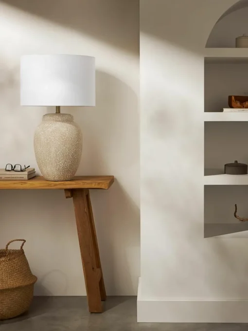Grote tafellamp Bodhi met keramische voet