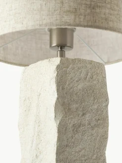 Grote tafellamp Kiri met betonnen voet