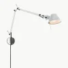 Grote verstelbare wandlamp Tolomeo Micro met stekker