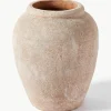 Grote vloervaas Leana met zandafwerking, H 50 cm
