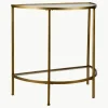 Halfroned glazen wandtafel Goddess met antieke afwerking