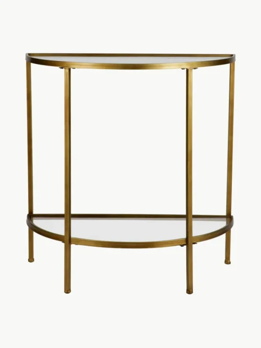Halfroned glazen wandtafel Goddess met antieke afwerking
