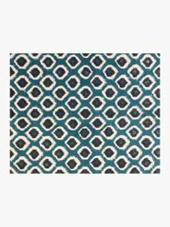 Handbedrukte katoenen placemats Sarp, 4 stuks