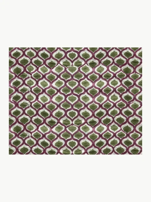 Handbedrukte katoenen placemats Azra, 4 stuks