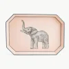 Handbeschilderd decoratief dienblad Fauna met olifantenmotief