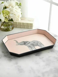 Handbeschilderd decoratief dienblad Fauna met olifantenmotief
