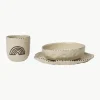 Handbeschilderd kinderservies Naive, 3-delig