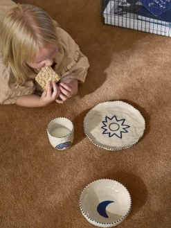 Handbeschilderd kinderservies Naive, 3-delig