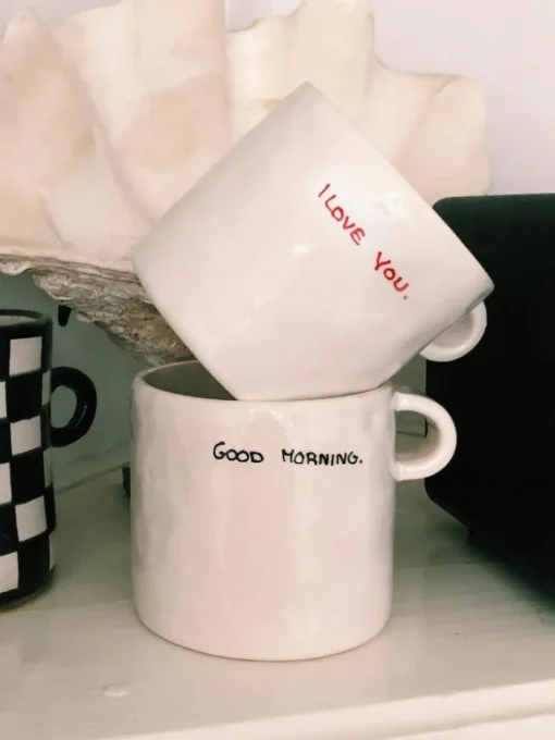 Handbeschilderd kopje I Love You
