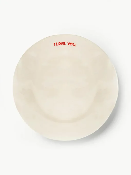 Handbeschilderd ontbijtbord I Love You