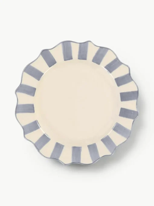 Handbeschilderd ontbijtbord Lilac Scalloped