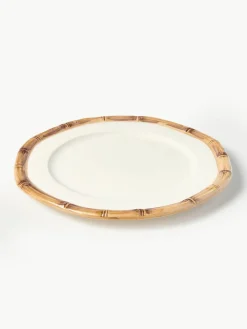 Handbeschilderd ontbijtbord Bamboo