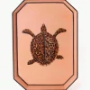 Handbeschilderd sierblad Fauna met schildpadmotief