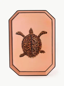 Handbeschilderd sierblad Fauna met schildpadmotief