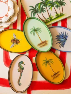 Handbeschilderd sierblad Fauna met bijenmotief