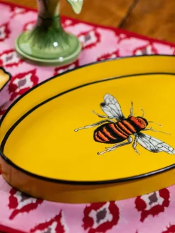 Handbeschilderd sierblad Fauna met bijenmotief