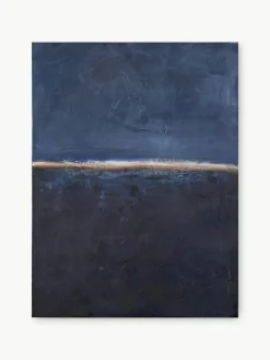 Handbeschilderde canvasdoek Edge Blue