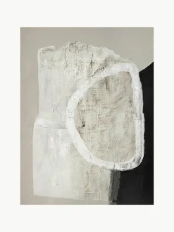 Handbeschilderde canvasdoek White Stone