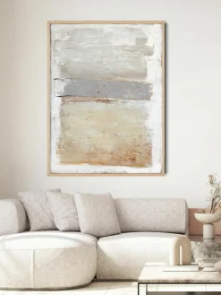 Handbeschilderde canvasdoek Scenario met houten frame