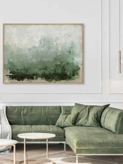 Handbeschilderde canvasdoek New Story met houten frame