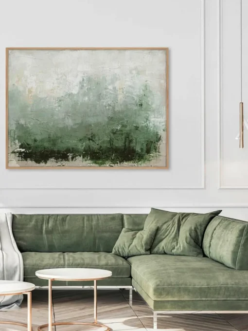 Handbeschilderde canvasdoek New Story met houten frame