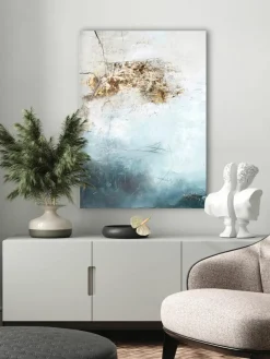 Handbeschilderde canvasdoek Freja Blanche