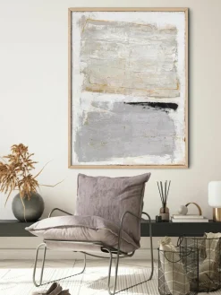 Handbeschilderde canvasdoek Scenario met houten frame