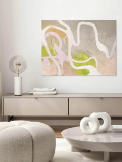 Handbeschilderde canvasdoek Light Line